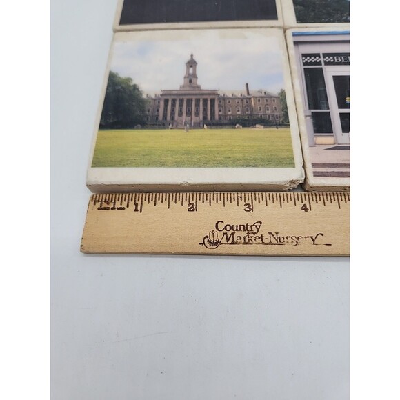 Penn State University Set of 4 Stone Drink Coasters PSU State College 4 Scenes - Picture 7 of 9